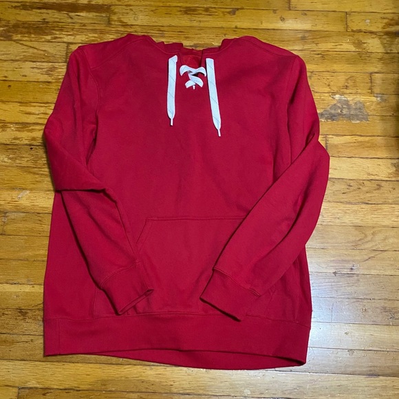 solid red hoodie